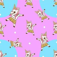 unicorn seamless pattern graphic design vector