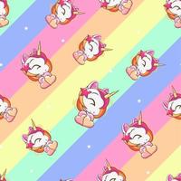 unicorn seamless pattern graphic design vector