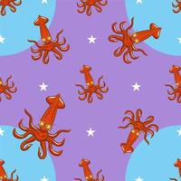 Squid pattern background seamless vector