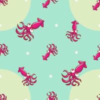 Squid pattern background seamless vector