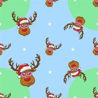 Reindeer pattern background seamless vector