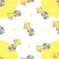 Pineapple pattern background seamless vector