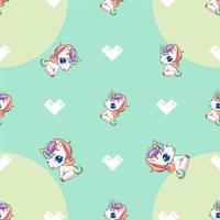 Unicorn seamless pattern graphic design vector