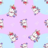 Unicorn seamless pattern graphic design vector