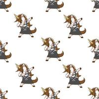 Unicorn seamless pattern graphic design vector