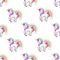 unicornio sin costura modelo gráfico diseño vector