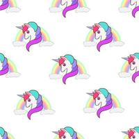 Unicorn seamless pattern graphic design vector