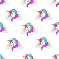 Unicorn seamless pattern graphic design vector