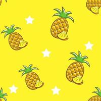 Pineapple pattern background seamless vector