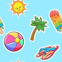 Summer pattern seamless background vector