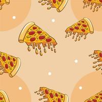 Pizza pattern background seamless vector