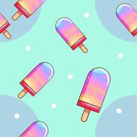 Ice cream pattern seamless background vector