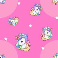 Unicorn seamless pattern graphic design vector