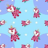 unicorn seamless pattern graphic design vector