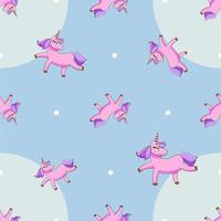 unicornio sin costura modelo gráfico diseño vector
