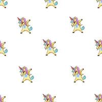 Unicorn seamless pattern graphic design vector