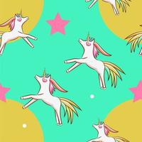 Unicorn pattern seamless background vector