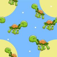 Turtle pattern seamless background vector
