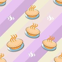 Pie pattern seamless background vector