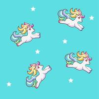 Unicorn seamless pattern graphic design vector