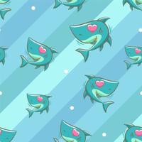 Shark pattern background seamless vector