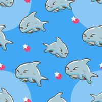 Shark pattern background seamless vector