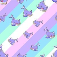 Shark pattern seamless background vector