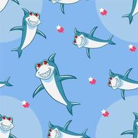 Shark pattern background seamless vector