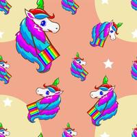 unicorn seamless pattern graphic design vector