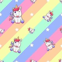 unicorn seamless pattern graphic design vector