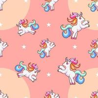 unicornio sin costura modelo gráfico diseño vector