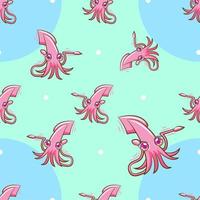 Squid pattern background seamless vector