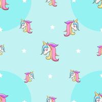 unicorn seamless pattern graphic design vector