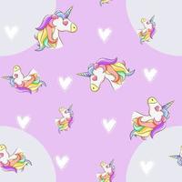 unicornio sin costura modelo gráfico diseño vector