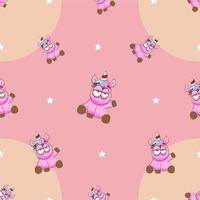 unicorn seamless pattern graphic design vector