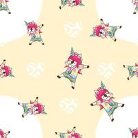 Unicorn seamless pattern graphic design vector