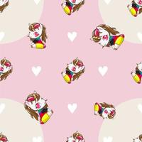Unicorn seamless pattern graphic design vector