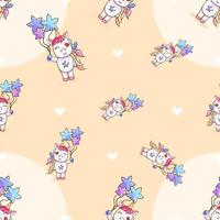 Unicorn seamless pattern graphic design vector