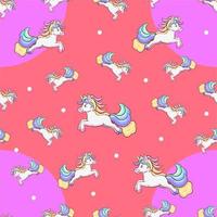 unicorn seamless pattern graphic design vector