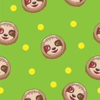 Sloth pattern seamless background vector