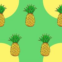 Pineapple pattern background seamless vector