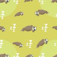 Sloth pattern seamless background vector