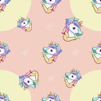 unicornio sin costura modelo gráfico diseño vector