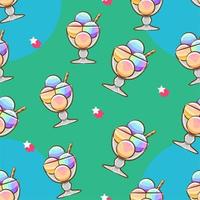 Ice cream pattern seamless background vector