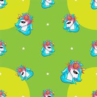 unicorn seamless pattern graphic design vector