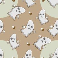 Ghost pattern seamless background vector