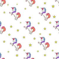 Unicorn seamless pattern graphic design vector