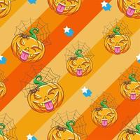 Pumpkin pattern background seamless vector