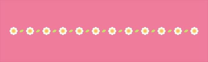 Cute Spring Floral Divider Borders. Springtime and Easter flower separators design elements. vector