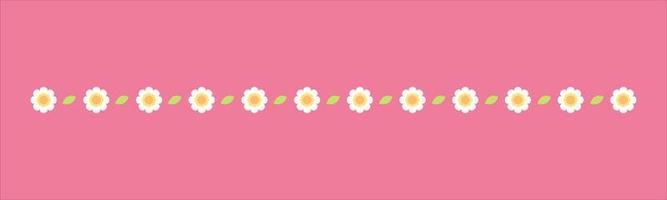 Cute Spring Floral Divider Borders. Springtime and Easter flower separators design elements. vector